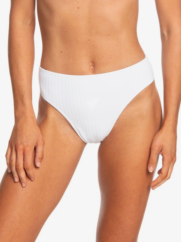 roxy, Color My Life High Leg Bikini Bottoms, BRIGHT WHITE (wbb0) 0 Color My Life High Leg Bikini Bottoms White ERJX403698 Roxy