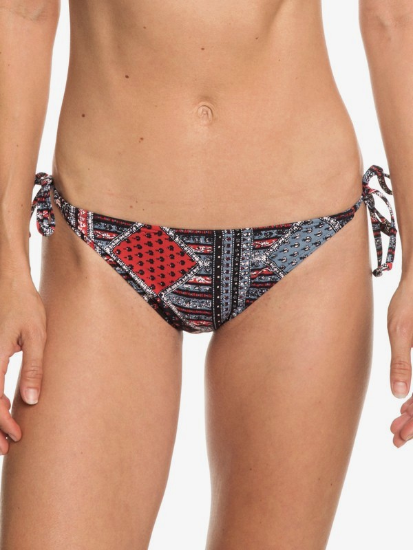 roxy, Romantic Senses - Bas de bikini tie sides pour Femme, ANTHRACITE TROPICAL BAZAR (kvj1) 0 Romantic Senses - Bas de bikini tie sides pour Femme Noir ERJX403701 Roxy
