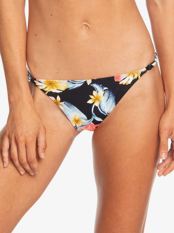 roxy, Dreaming Day - Braguita de Bikini de Cobertura Moderada para Mujer, ANTHRACITE TROPICAL LOVE S (kvj6) 0 Dreaming Day - Braguita de Bikini de Cobertura Moderada para Mujer Negro ERJX403706 Roxy