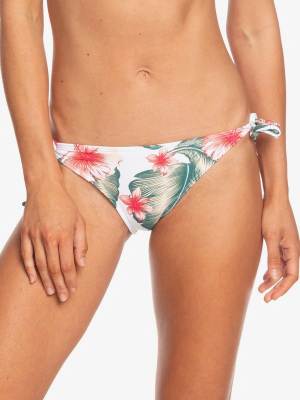 roxy, Dreaming Day Tie-Side Bikini Bottoms, BRIGHT WHITE TROPICAL LOVE SML (wbb6) 0 Dreaming Day Tie-Side Bikini Bottoms White ERJX403709 Roxy