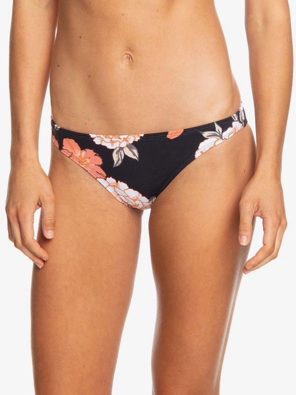 roxy, Beach Classics Moderate Bikini Bottoms, ANTHRACITE S NEW FLOWERS (kvj7) 0 Beach Classics Moderate Bikini Bottoms Black ERJX403730 Roxy