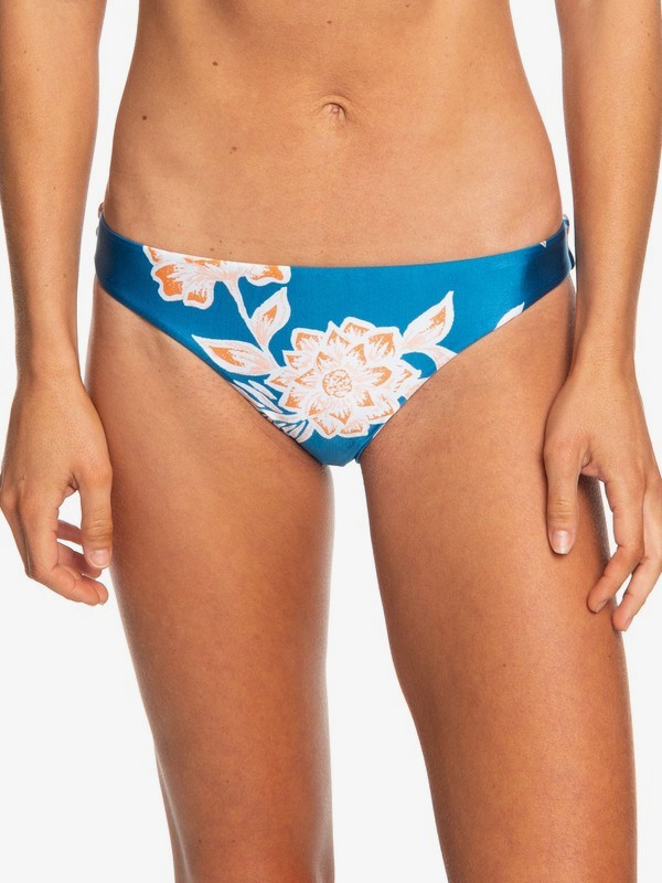 roxy, Riding Moon Regular Bikini Bottoms, MYKONOS BLUE S EGLANTINE (bzf6) 0 Riding Moon Regular Bikini Bottoms Blue ERJX403733 Roxy