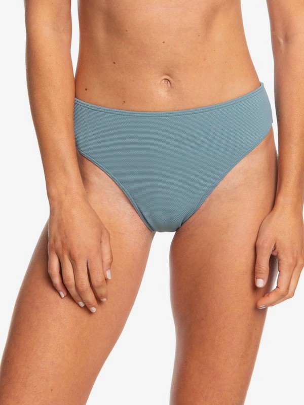 roxy, Seas The Day Mid Waist Bikini Bottoms, TROOPER (bln0) 0 Seas The Day Mid Waist Bikini Bottoms Blue ERJX403803 Roxy