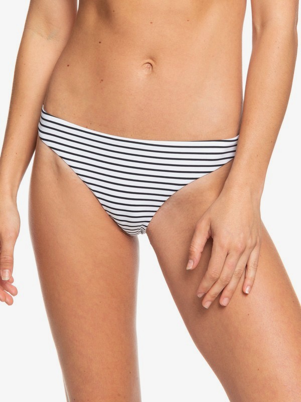 roxy, Printed Beach Classics Mini Bikini Bottoms, ANTHRACITE S MARINA STRIPES (kvj4) 0 Printed Beach Classics Mini Bikini Bottoms Black ERJX403860 Roxy