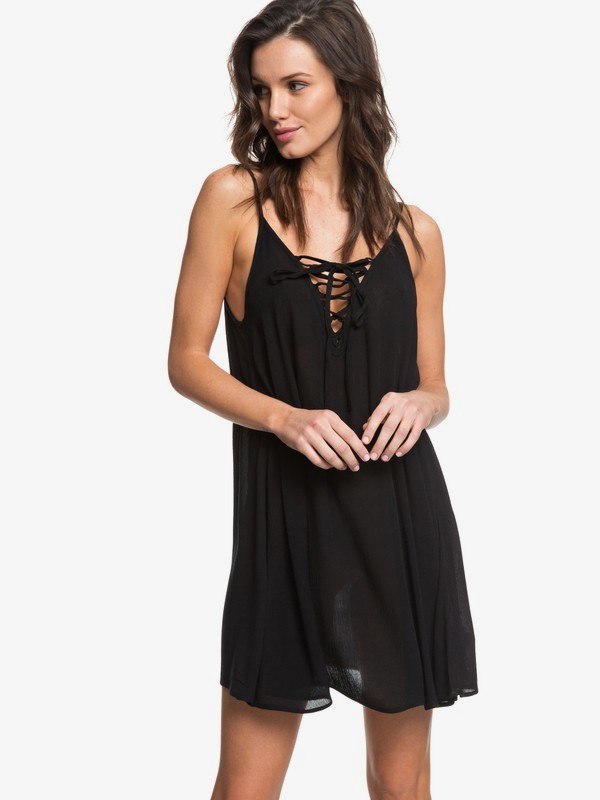 roxy, Softly Love Strappy Dress, ANTHRACITE (kvj0) 0 Softly Love Strappy Dress Black ERJX603122 Roxy
