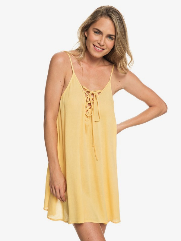 roxy, Softly Love Strappy Dress, BUFF YELLOW (ygf0) 0 Softly Love Strappy Dress Yellow ERJX603122 Roxy