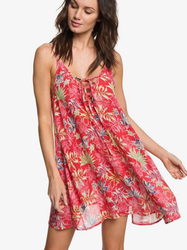 roxy, Softly Love Strappy Dress, CARDINAL VIVIAN SMALL SWIM (rpe6) 0 Softly Love Strappy Dress Red ERJX603133 Roxy