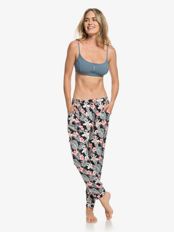 roxy, Easy Peasy - Strandhose für Frauen, ANTHRACITE TROPICALABABA SWIM (kvj8) 0 Easy Peasy - Strandhose für Frauen Schwarz ERJX603137 Roxy