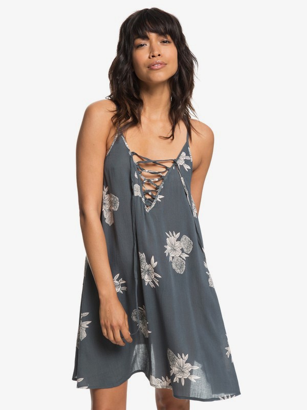 roxy, Softly Love Strappy Beach Dress, TURBULENCE ROSE AND PEARLS (kym7) 0 Softly Love Strappy Beach Dress Black ERJX603138 Roxy