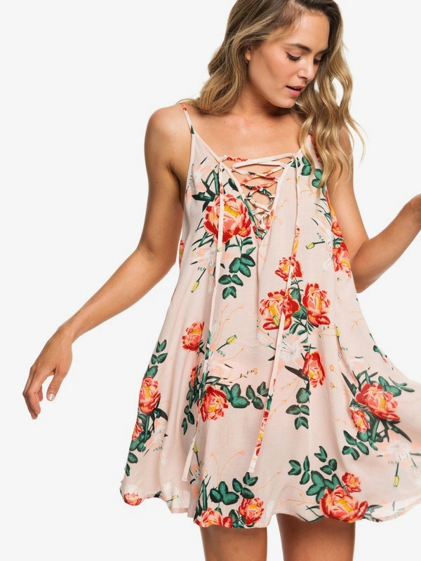 roxy, Softly Love Strappy Beach Dress, CLOUD PINK GARDEN LILY SW BIG (mcw8) 0 Softly Love Strappy Beach Dress Pink ERJX603138 Roxy