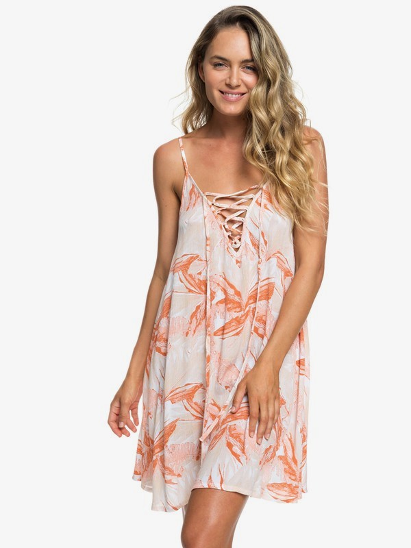 roxy, Softly Love Strappy Beach Dress, BRIGHT WHITE JUNGLE BOOGIE (wbb9) 0 Softly Love Strappy Beach Dress White ERJX603138 Roxy