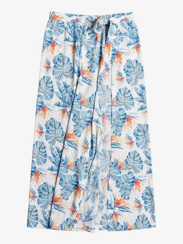 roxy, Free As Waves Maxi Wrap Skirt, BRIGHT WHITE MIDNIGHT PARADISE (wbb1) 0 Free As Waves Maxi Wrap Skirt White ERJX603152 Roxy