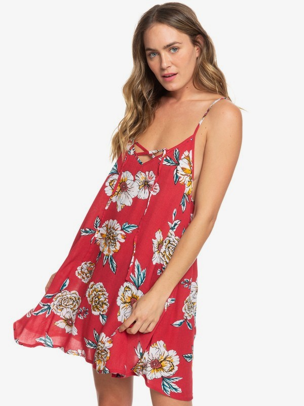 roxy, Printed Beach Classics Strappy Dress, DEEP CLARET SWIM SEPT (rqh8) 0 Printed Beach Classics Strappy Dress Red ERJX603155 Roxy