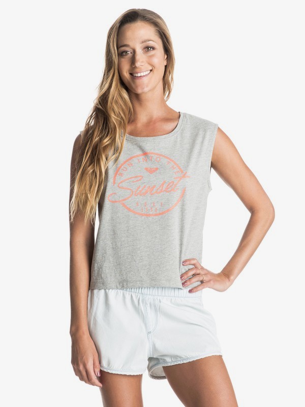 roxy, A Sunday Smile A - Camiseta Boxy, HERITAGE HEATHER (sgrh) 0 A Sunday Smile A - Camiseta Boxy Gris ERJZT03617 Roxy