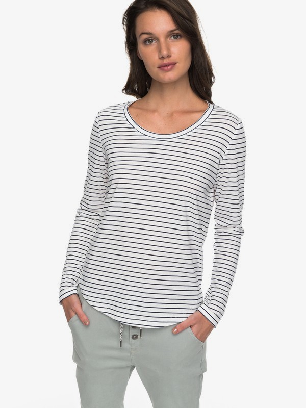 roxy, Just Simple Stripe - Camiseta de Manga Larga para Mujer, DRESS BLUE JUST SIMPLE STRIPE (btk3) 0 Just Simple Stripe - Camiseta de Manga Larga para Mujer Azul ERJZT04014 Roxy