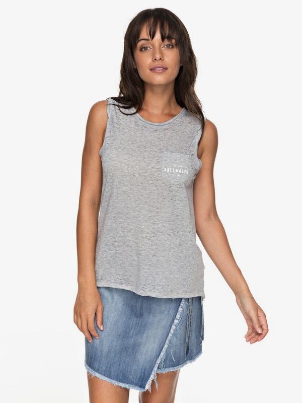 roxy, Time For Another Day B - Sleeveless T-Shirt for Women, HERITAGE HEATHER (sgrh) 0 Time For Another Day B - Sleeveless T-Shirt for Women Gray ERJZT04157 Roxy
