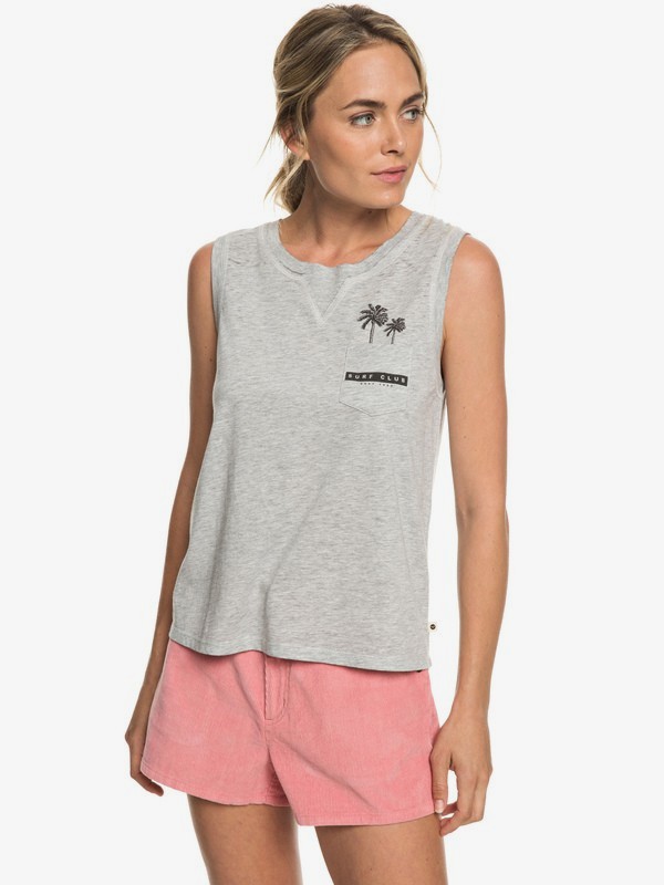 roxy, Feel So Right B Sleeveless Tee, HERITAGE HEATHER (sgrh) 0 Feel So Right B Sleeveless Tee Grey ERJZT04491 Roxy