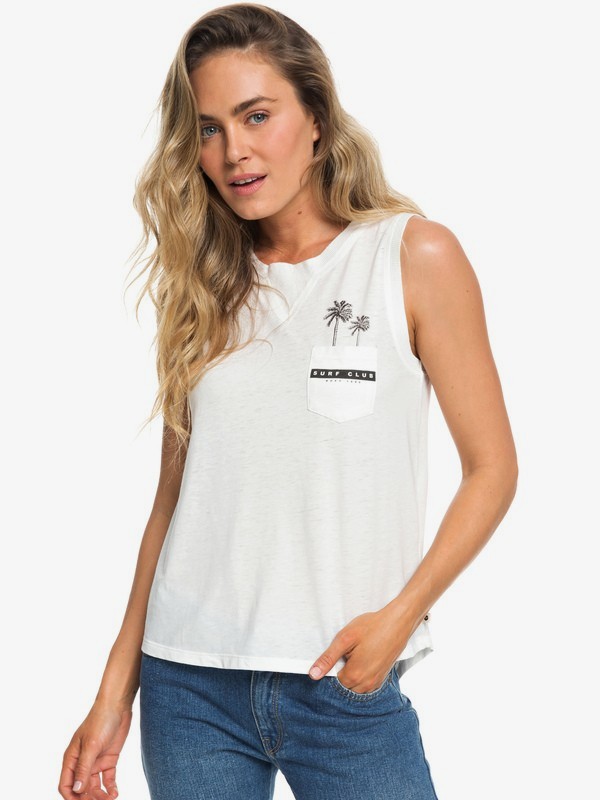 roxy, Feel So Right B - Maglietta Smanicata da Donna, MARSHMALLOW (wbt0) 0 Feel So Right B - Maglietta Smanicata da Donna White ERJZT04491 Roxy