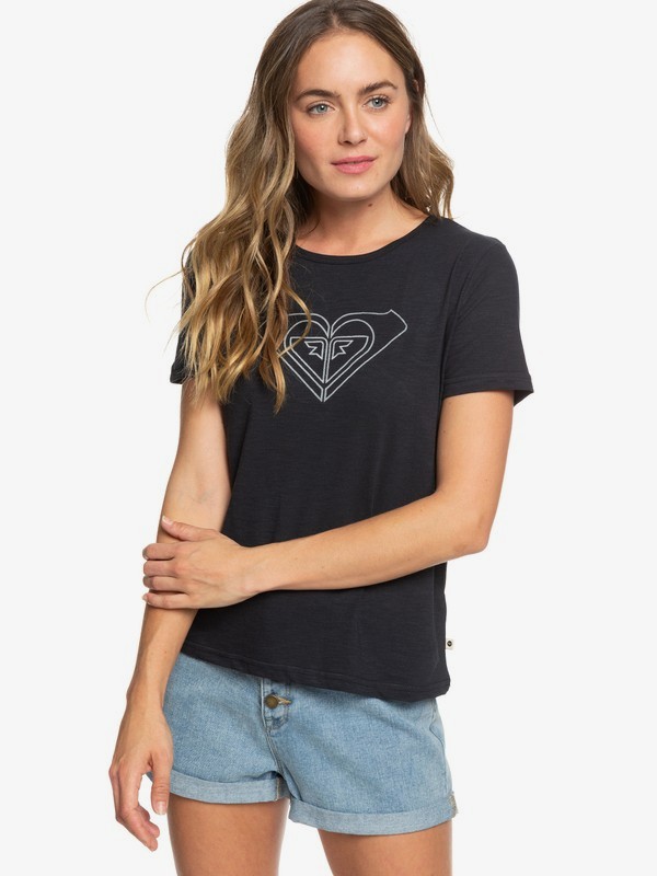 roxy, Red Sunset B - T-shirt pour Femme, TRUE BLACK (kvj0) 0 Red Sunset B - T-shirt pour Femme Noir ERJZT04513 Roxy