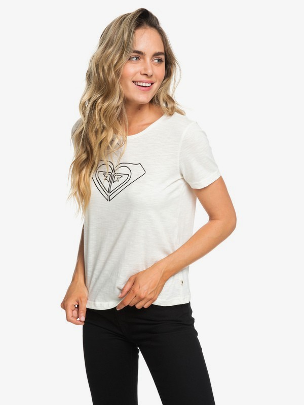 roxy, Red Sunset B - T-shirt pour Femme, MARSHMALLOW (wbt0) 0 Red Sunset B - T-shirt pour Femme Blanc ERJZT04513 Roxy