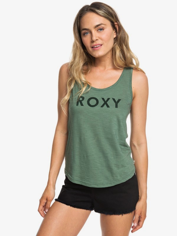 roxy, Red Lines A - Top smanicato da Donna, DUCK GREEN (gpl0) 0 Red Lines A - Top smanicato da Donna Green ERJZT04514 Roxy