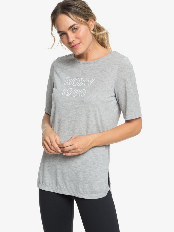 roxy, Brooklyn Baby A - Camiseta Deportiva para Mujer, HERITAGE HEATHER (sgrh) 0 Brooklyn Baby A - Camiseta Deportiva para Mujer Gris ERJZT04532 Roxy