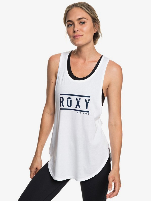 roxy, Light My Way A - Débardeur de yoga pour Femme, BRIGHT WHITE (wbb0) 0 Light My Way A - Débardeur de yoga pour Femme Blanc ERJZT04541 Roxy