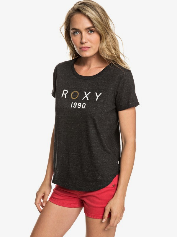roxy, Hello And Goodbye A - Camiseta para Mujer, TRUE BLACK (kvj0) 0 Hello And Goodbye A - Camiseta para Mujer Negro ERJZT04558 Roxy
