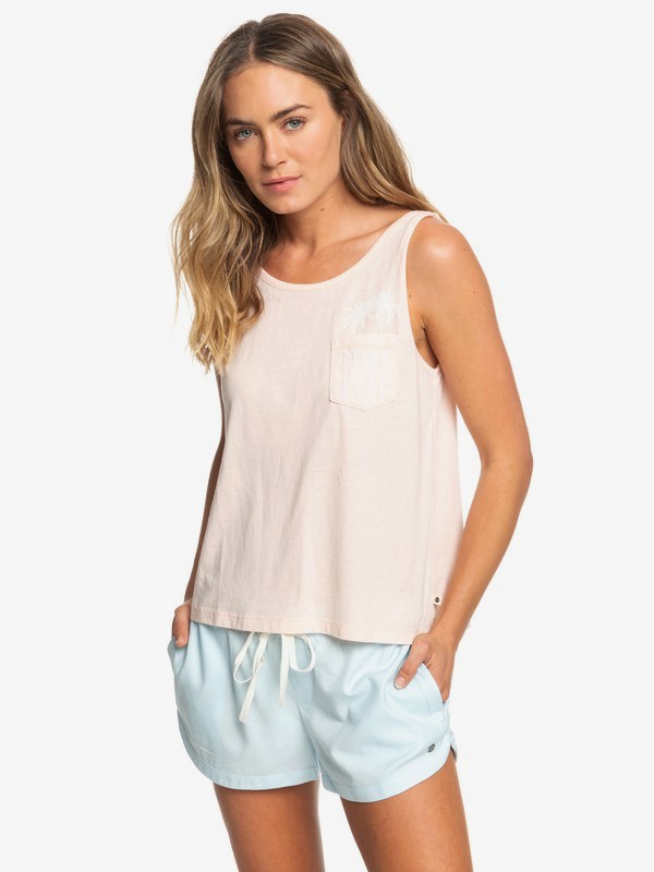 roxy, Sunday Morning Feeling Boxy Tank Top, PEARLBLUSH (mcy0) 0 Sunday Morning Feeling Boxy Tank Top Pink ERJZT04595 Roxy