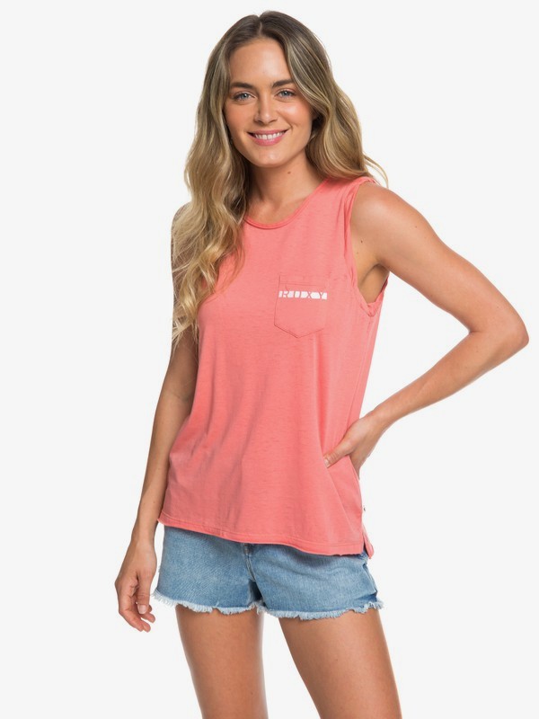 roxy, Time For Another Day A Sleeveless Tee, LANTANA (mjm0) 0 Time For Another Day A Sleeveless Tee Pink ERJZT04597 Roxy