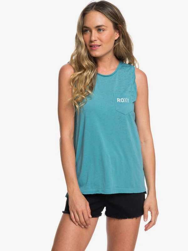 roxy, Time For Another Day B Sleeveless Tee, BRITTANY BLUE (blz0) 0 Time For Another Day B Sleeveless Tee Blue ERJZT04598 Roxy