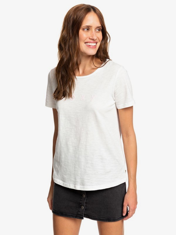 roxy, Red Sunset - T-shirt pour Femme, SNOW WHITE (wbk0) 0 Red Sunset - T-shirt pour Femme Blanc ERJZT04628 Roxy