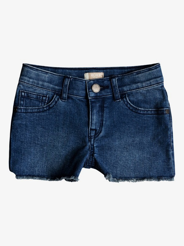 roxy, Girl's 2-6 Light Hearted Denim Shorts, RETRO BLUE (bkp0) 0 Girl's 2-6 Light Hearted Denim Shorts Blue ERLDS03032 Roxy