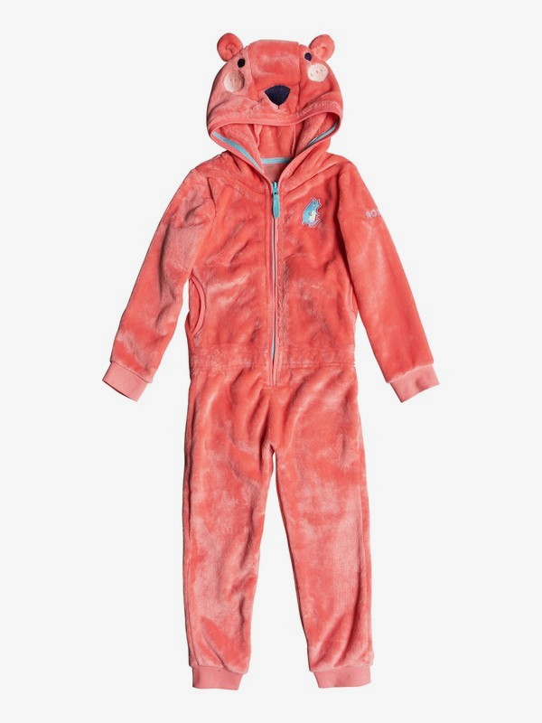 roxy, Girl's 2-6 Cozy Up Faux Fur Fleece Onesie, SHELL PINK (mhg0) 0 Girl's 2-6 Cozy Up Faux Fur Fleece Onesie Pink ERLFT03141 Roxy