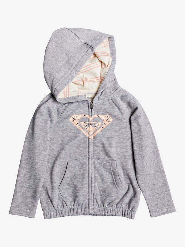 roxy, Girl's 2-6 Lazy Love Zip-Up Hoodie, HERITAGE HEATHER (sgrh) 0 Girl's 2-6 Lazy Love Zip-Up Hoodie Grey ERLFT03172 Roxy