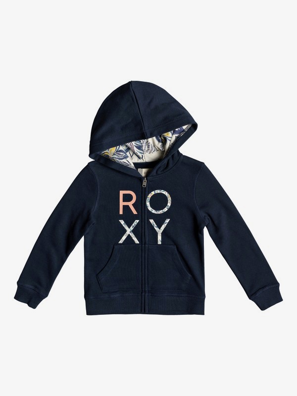 roxy, Girl's 2-6 Make It Easy Zip-Up Hoodie, DRESS BLUES (btk0) 0 Girl's 2-6 Make It Easy Zip-Up Hoodie Blue ERLFT03173 Roxy