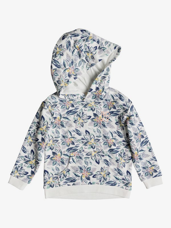 roxy, Girl's 2-6 Missing You Babe Hoodie, MARSHMALLOW FLOWER SPIRIT (xmbw) 0 Girl's 2-6 Missing You Babe Hoodie Pink ERLFT03177 Roxy