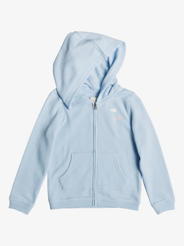 roxy, Girl's 2-6 Mirror Lake A Zip-Up Hoodie, COOL BLUE (bzq0) 0 Girl's 2-6 Mirror Lake A Zip-Up Hoodie Blue ERLFT03187 Roxy