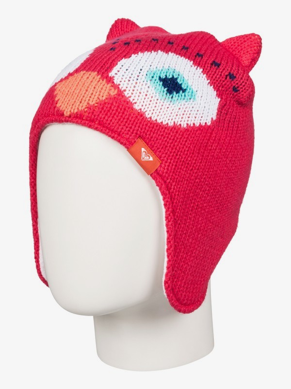 roxy, ROXY - Owl Ear Beanie, PARADISE PINK (mlr0) 0 ROXY - Owl Ear Beanie ERLHA03015 Roxy
