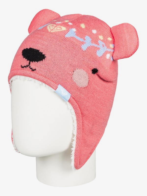 roxy, Bear - Bonnet à oreilles d'ours pour Fille 2-7 ans, SHELL PINK (mhg0) 0 Bear - Bonnet à oreilles d'ours pour Fille 2-7 ans Rose ERLHA03041 Roxy