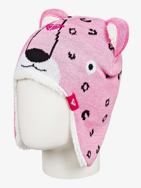 roxy, Leopard Earflap Animal Beanie, PRISM PINK (meq0) 0 Leopard Earflap Animal Beanie Pink ERLHA03062 Roxy