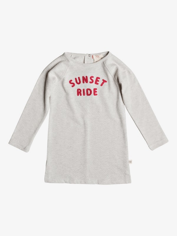 roxy, Freedom Is Calling - Vestido De Manga Larga para Chicas 2-7, METRO HEATHER (tenh) 0 Freedom Is Calling - Vestido De Manga Larga para Chicas 2-7 Beige ERLKD03031 Roxy