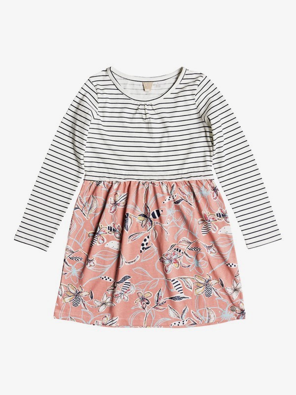 roxy, Meet An Angel - Robe à manches longues pour Fille 2-7 ans, CORAL ALMOND TRELLIS CLIMB (mgl6) 0 Meet An Angel - Robe à manches longues pour Fille 2-7 ans Rose ERLKD03053 Roxy