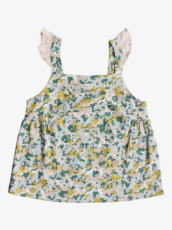 roxy, Girl's 2-6 Lightening Bold Strappy Top, MARSHMALLOW FLORAL CAMO (xwwg) 0 Girl's 2-6 Lightening Bold Strappy Top White ERLKT03058 Roxy