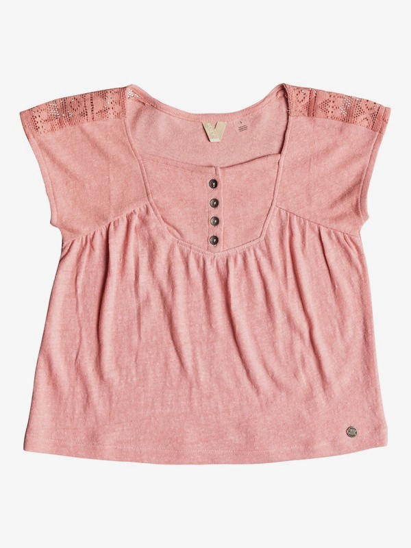 roxy, Girl's 2-6 Perfect Person Short Sleeve Top, CORAL ALMOND (mgl0) 0 Girl's 2-6 Perfect Person Short Sleeve Top Pink ERLKT03060 Roxy
