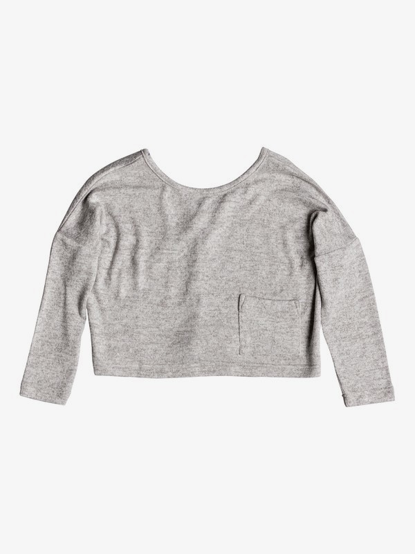 roxy, Girl's 2-6 Your Time Long Sleeve Top, HERITAGE HEATHER (sgrh) 0 Girl's 2-6 Your Time Long Sleeve Top Grey ERLKT03063 Roxy