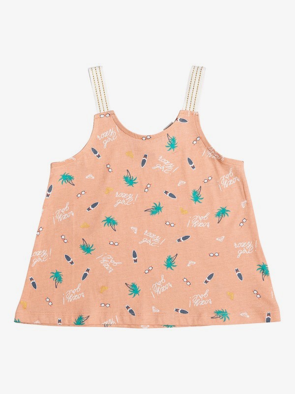 roxy, Girl's 2-6 Paper Stars Tank Top, SALMON SUMMER HOBBIES (xnnb) 0 Girl's 2-6 Paper Stars Tank Top Orange ERLKT03065 Roxy