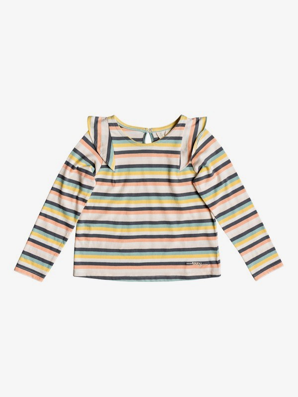 roxy, Girl's 2-6 Holy Words Long Sleeve Top, SALMON CANDY STRIPES (mfg3) 0 Girl's 2-6 Holy Words Long Sleeve Top Pink ERLKT03068 Roxy