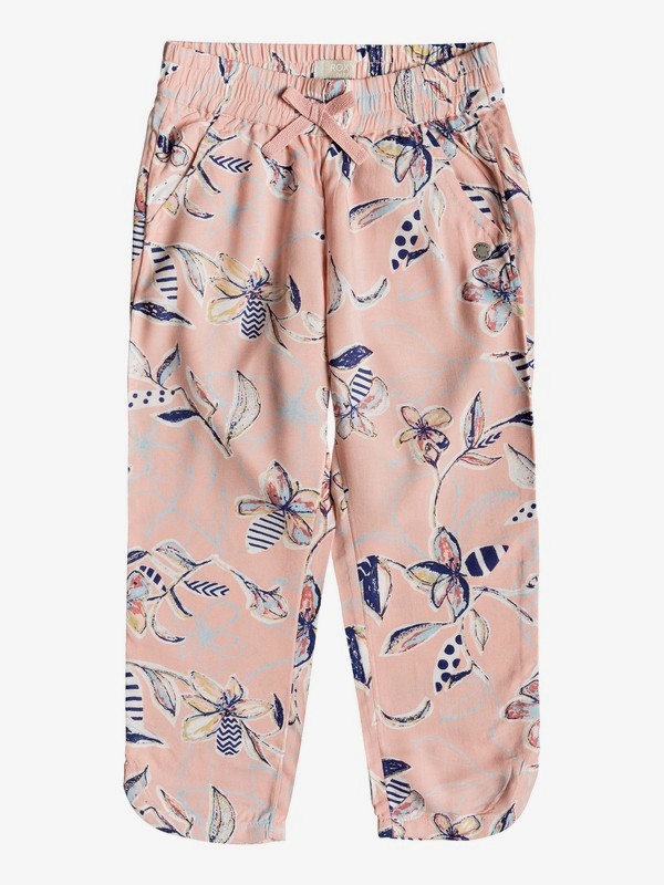 roxy, Girl's 2-6 Believer Beach Pants, CORAL ALMOND TRELLIS CLIMB (mgl6) 0 Girl's 2-6 Believer Beach Pants Pink ERLNP03028 Roxy