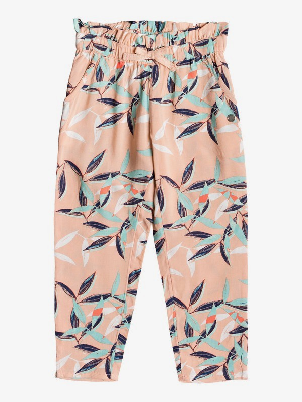 roxy, Girl's 2-6 Your Life Viscose Pants, SALMON LEAVES (mfg6) 0 Girl's 2-6 Your Life Viscose Pants Pink ERLNP03036 Roxy